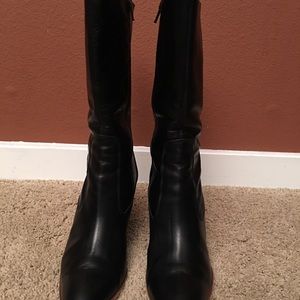 Bottes équitation J Crew En Cuir Noir - Taille 8.5 US, Style Riding, Légèrement Portées